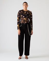 LILIANNA TOP BLACK MULTI