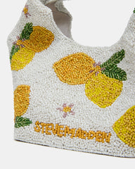 KINSLEY BEADED BAG LEMON